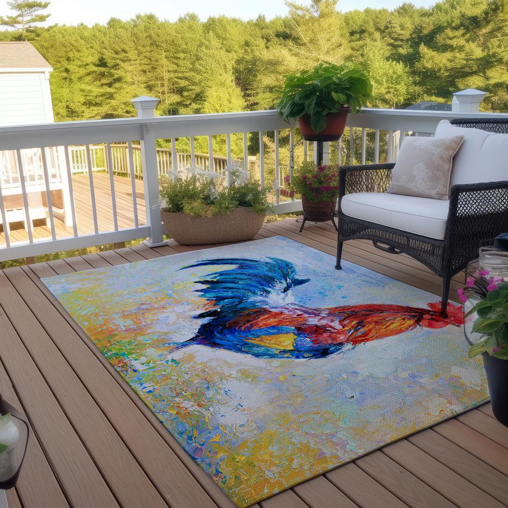 Indoor/Outdoor Kendall KE1 Multi Washable 3' x 5' Rug