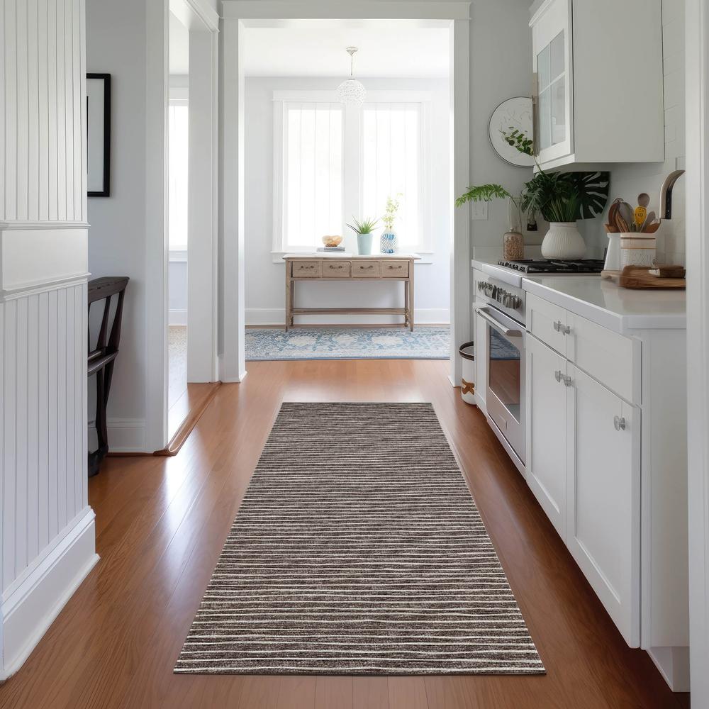 Indoor/Outdoor Laidley LA1 Chocolate Washable 2'3" x 7'6" Rug