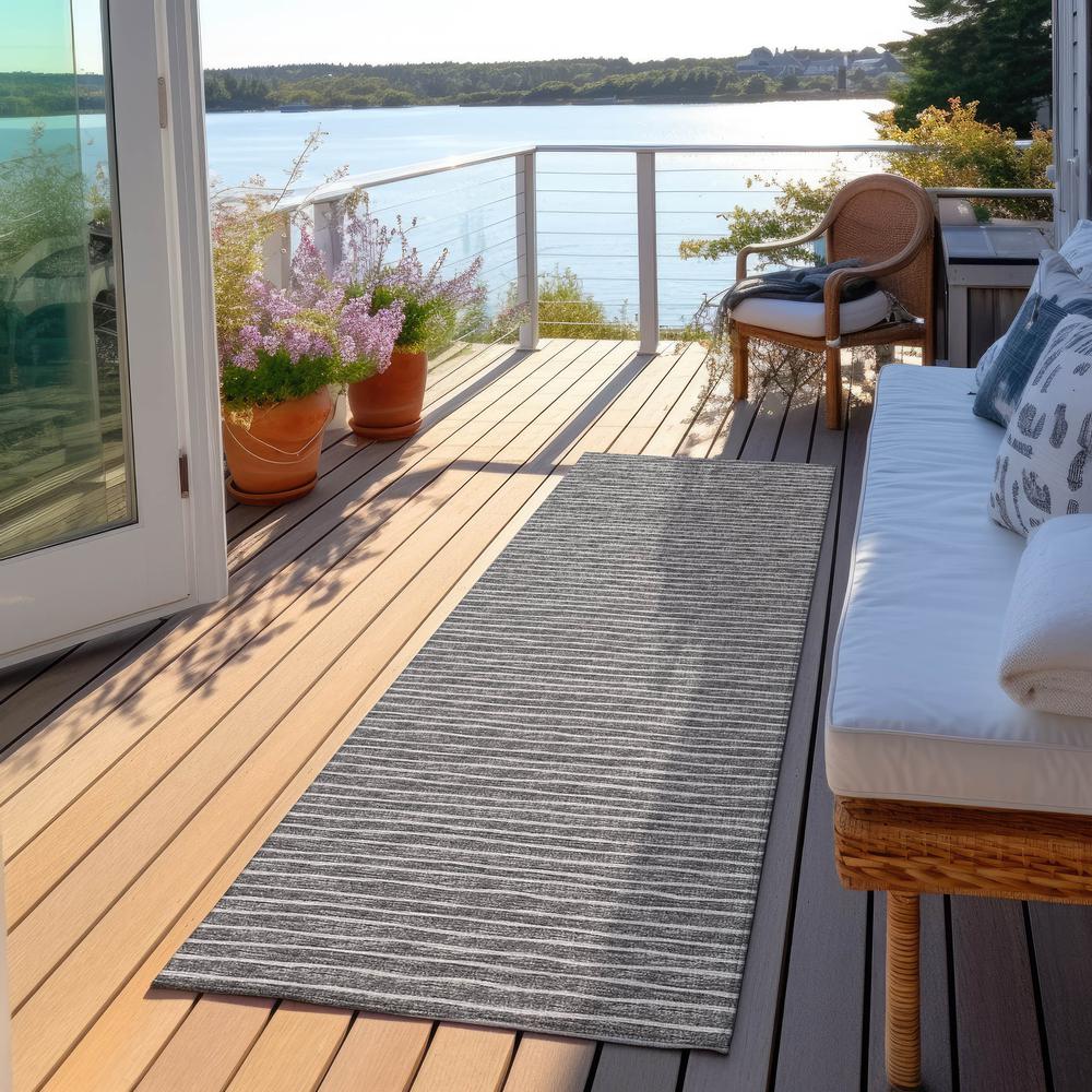 Indoor/Outdoor Laidley LA1 Grey Washable 2'3" x 7'6" Rug