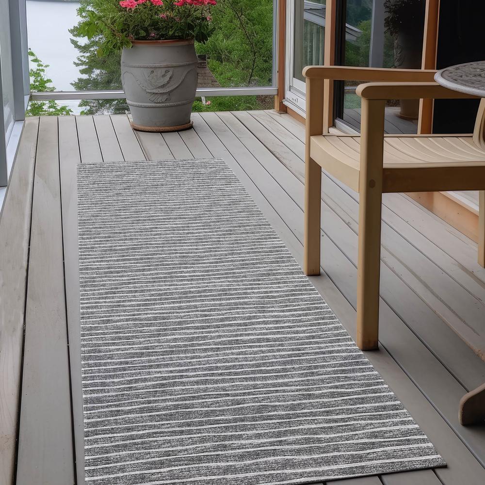 Indoor/Outdoor Laidley LA1 Grey Washable 2'3" x 7'6" Rug