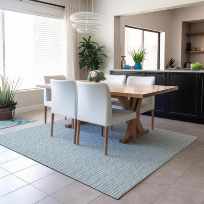 Indoor/Outdoor Laidley LA1 Sky Blue Washable 5' x 7'6" Rug
