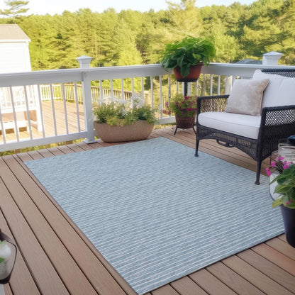 Indoor/Outdoor Laidley LA1 Sky Blue Washable 5' x 7'6" Rug