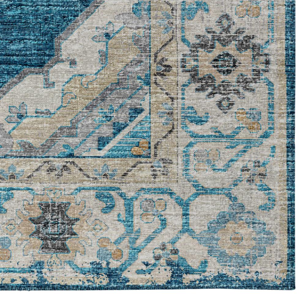 Indoor/Outdoor Marbella MB1 Indigo Washable 3' x 5' Rug