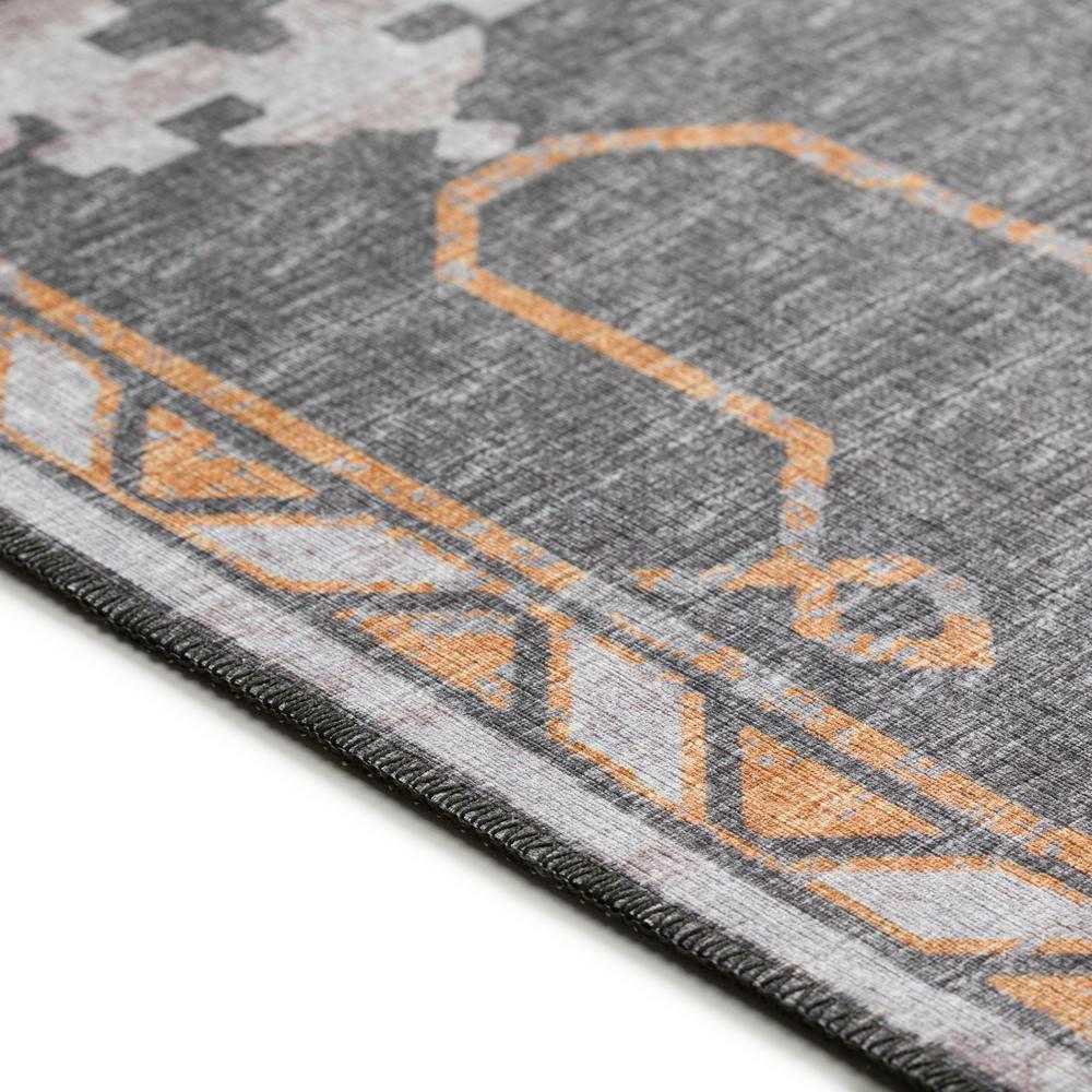 Indoor/Outdoor Sedona SN16 Charcoal Washable 10' x 10' Round Rug