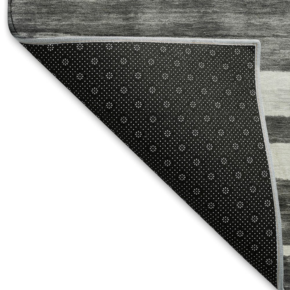 Machine Washable Indoor/Outdoor Neo Charcoal 2'6" x 3'10" Rug