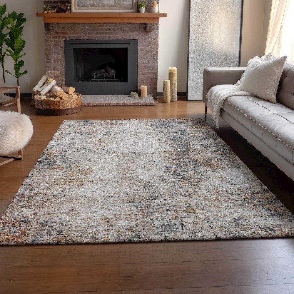 Machine Washable Indoor/Outdoor Neo Putty 5' x 7'6" Rug