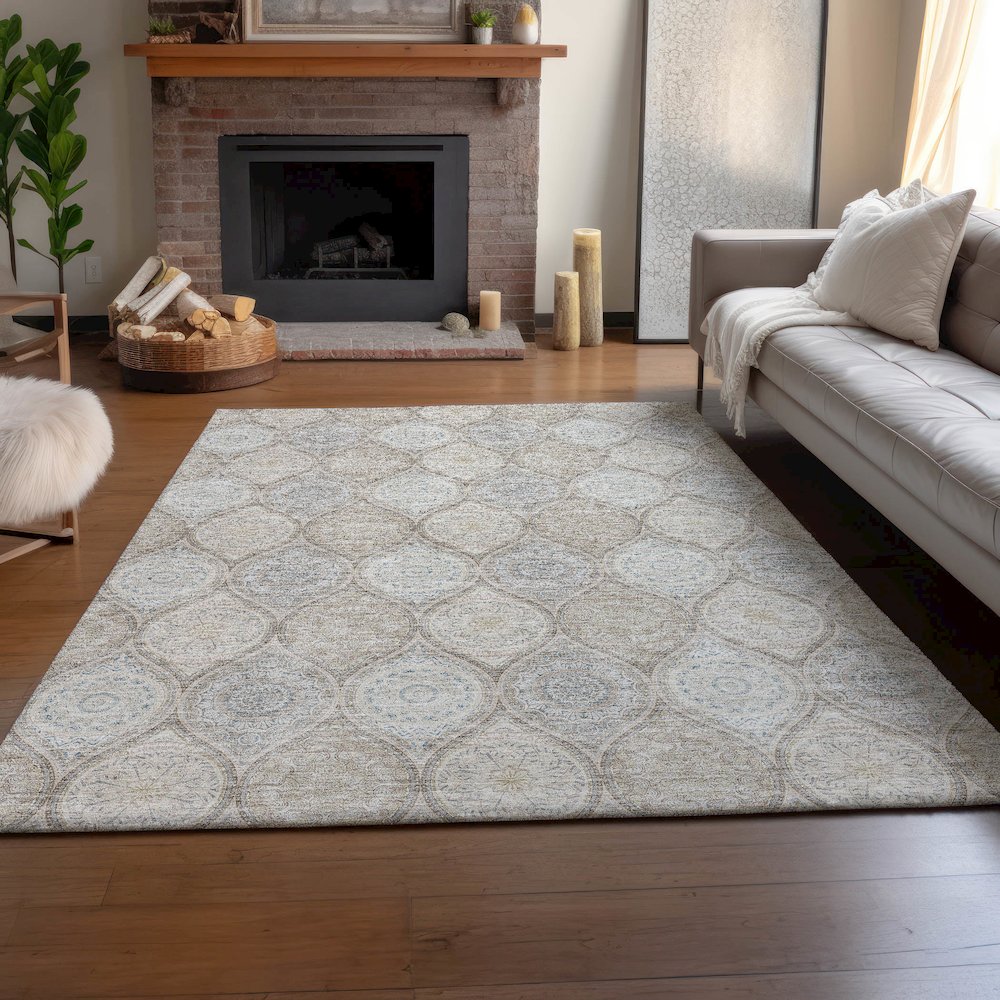 Machine Washable Indoor/Outdoor Neo Linen 5' x 7'6" Rug