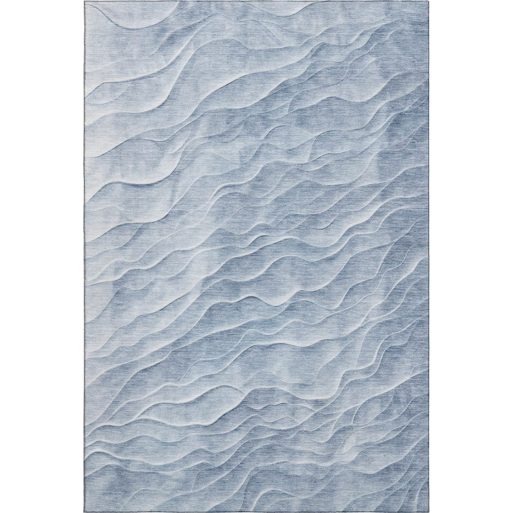 Machine Washable Indoor/Outdoor Pacifica Denim 5' x 7'6" Rug