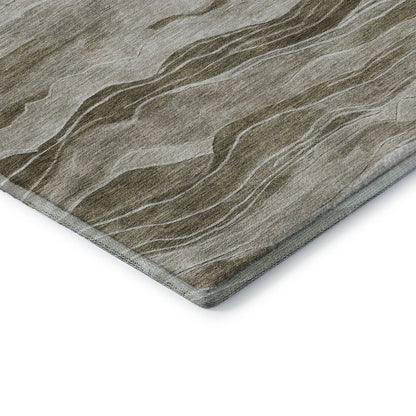 Machine Washable Indoor/Outdoor Pacifica Brown 2'6" x 3'10" Rug