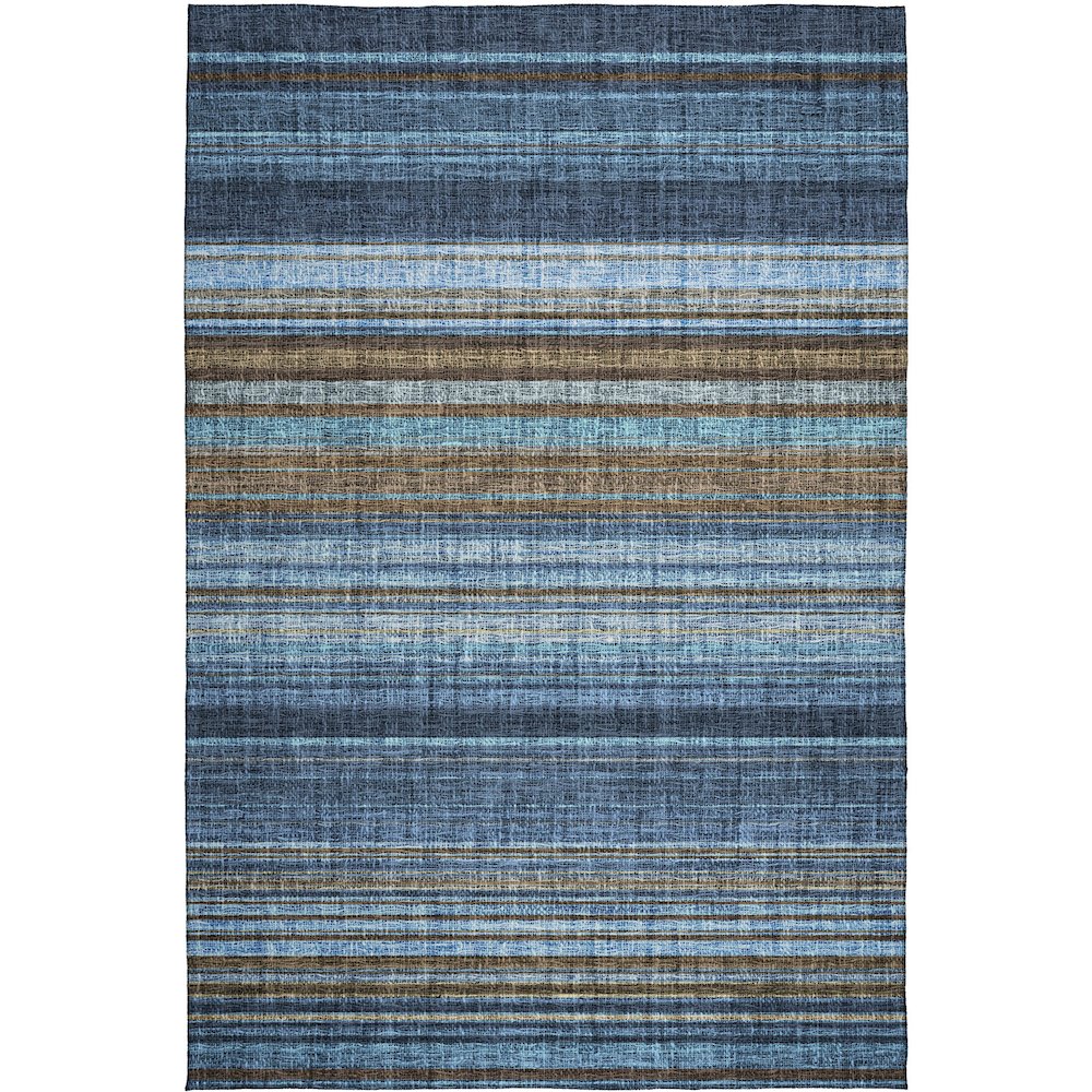 Luxury Washable Indoor/Outdoor Portico Navy 5' x 7'6" Rug