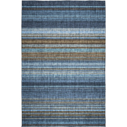 Luxury Washable Indoor/Outdoor Portico Navy 5' x 7'6" Rug