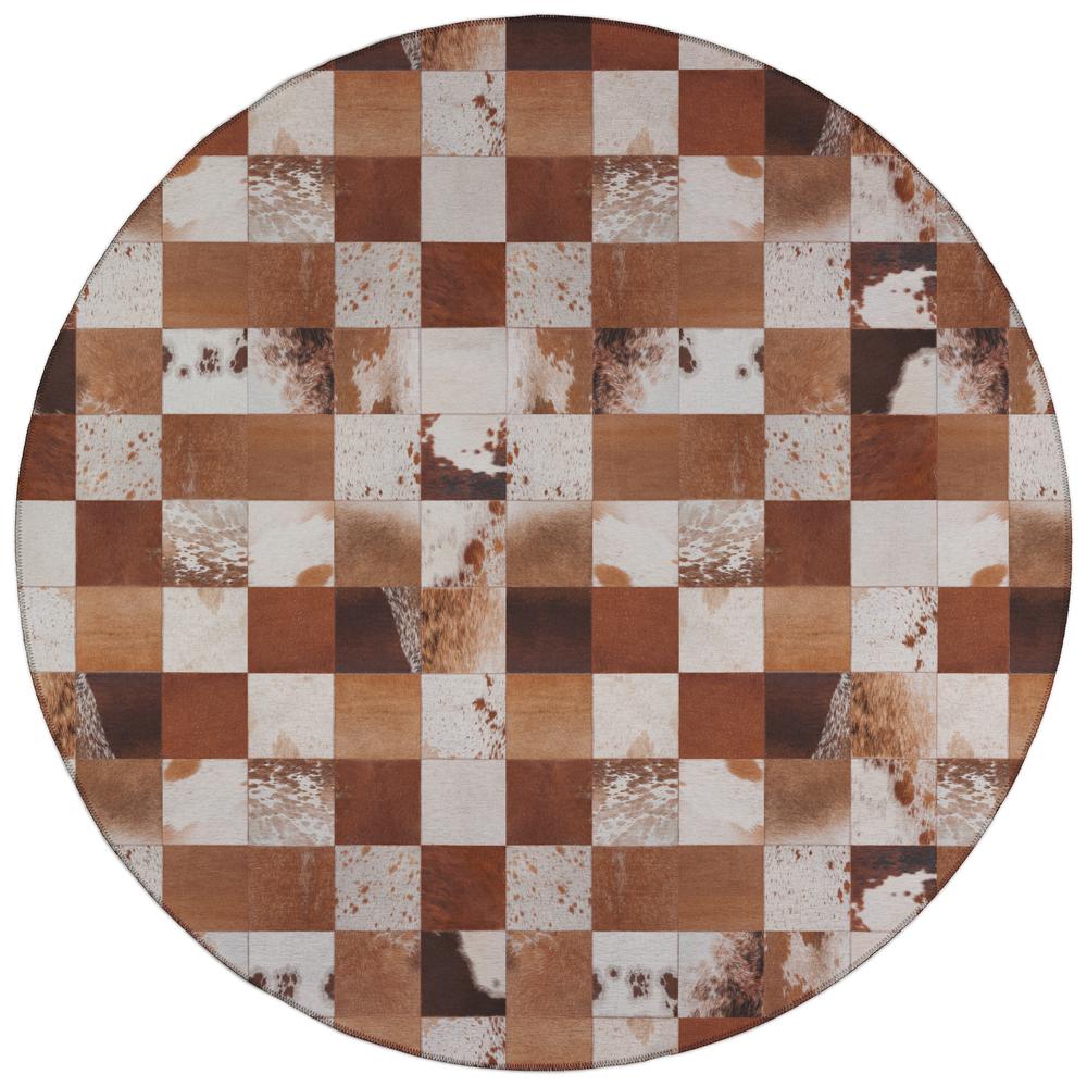 Indoor/Outdoor Durango SS10 Driftwood Washable 6' x 6' Round Rug