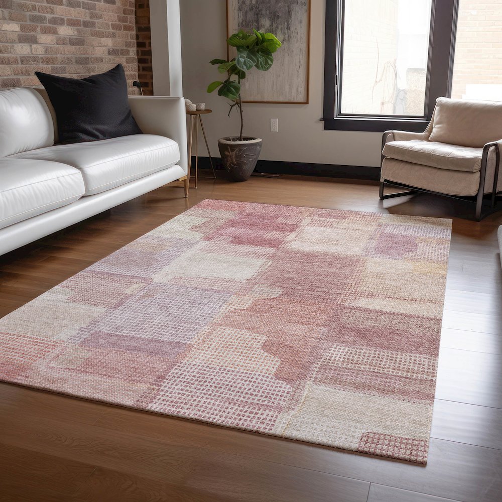 Luxury Washable Indoor/Outdoor Ravenna Blush 5' x 7'6" Rug