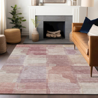 Luxury Washable Indoor/Outdoor Ravenna Blush 5' x 7'6" Rug
