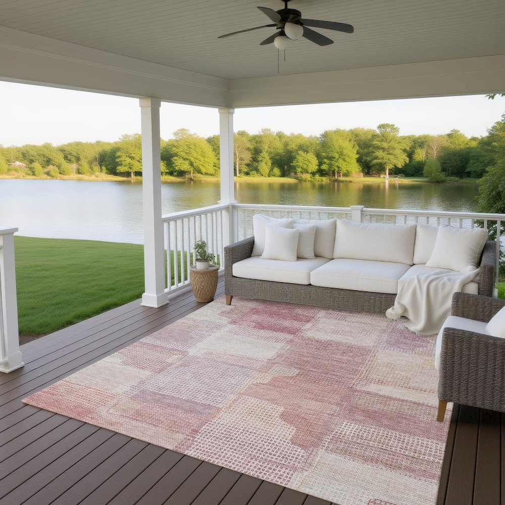 Luxury Washable Indoor/Outdoor Ravenna Blush 5' x 7'6" Rug