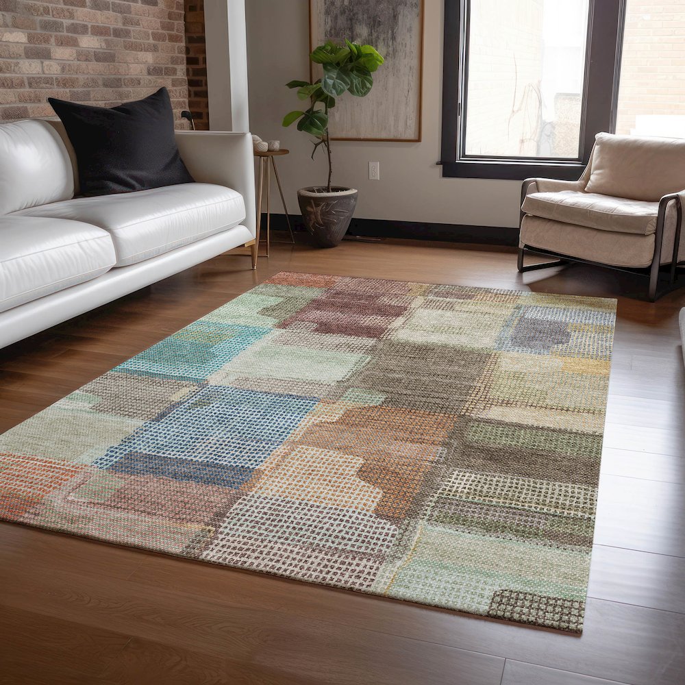 Luxury Washable Indoor/Outdoor Ravenna Putty 5' x 7'6" Rug