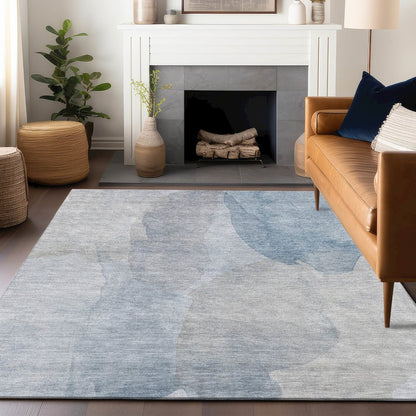 Luxury Washable Indoor/Outdoor Ravenna Sky 5' x 7'6" Rug