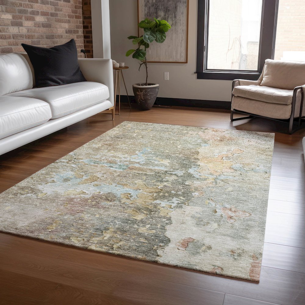 Luxury Washable Indoor/Outdoor Ravenna Brown 5' x 7'6" Rug