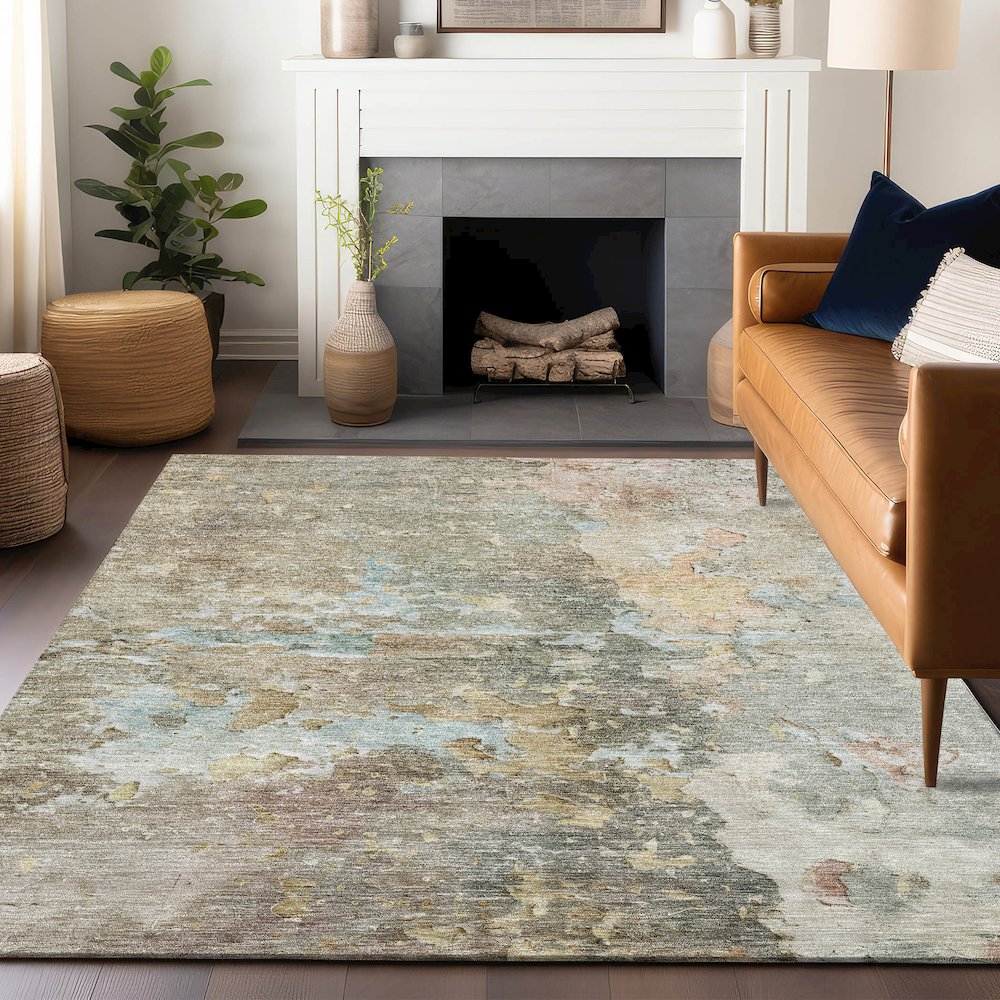 Luxury Washable Indoor/Outdoor Ravenna Brown 5' x 7'6" Rug