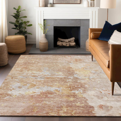 Luxury Washable Indoor/Outdoor Ravenna Salmon 5' x 7'6" Rug
