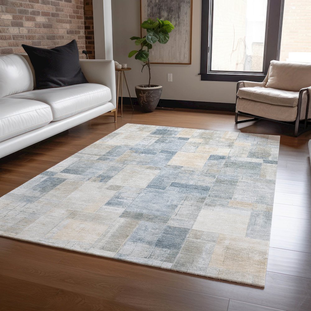 Luxury Washable Indoor/Outdoor Ravenna Denim 5' x 7'6" Rug