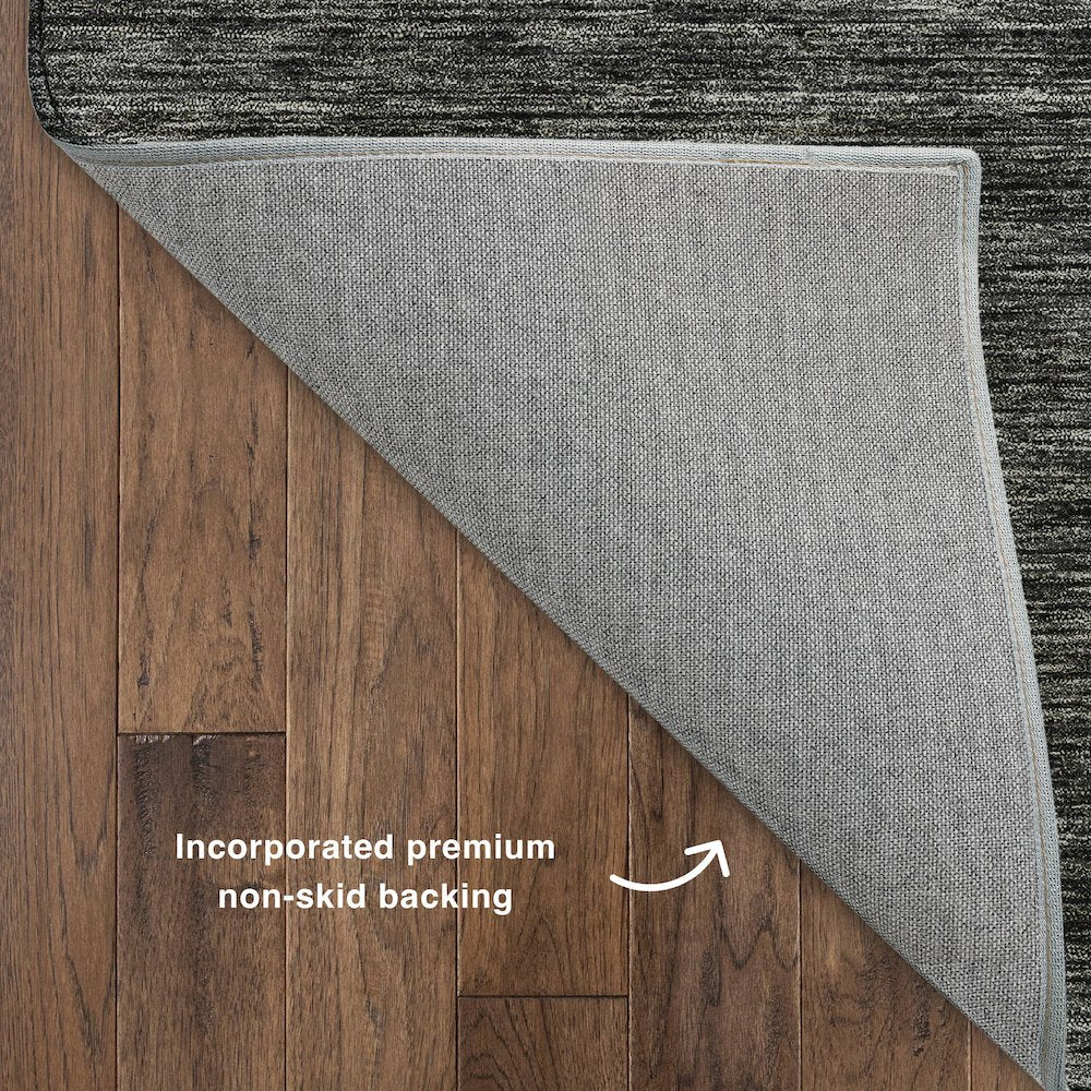 Luxury Washable Indoor/Outdoor Soft Essentials SE1 Gray 2'6" x 3'10" Rug