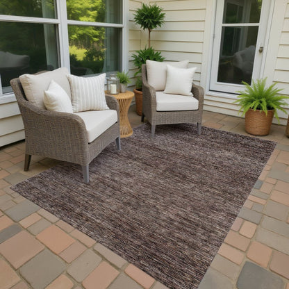 Luxury Washable Indoor/Outdoor Soft Essentials SE1 Brown 3' x 5' Rug
