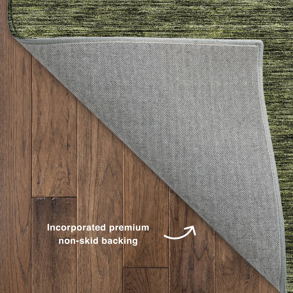 Luxury Washable Indoor/Outdoor Soft Essentials SE1 Green 2'6" x 3'10" Rug