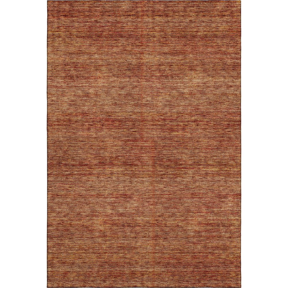 Luxury Washable Indoor/Outdoor Soft Essentials SE1 Orange 5' x 7'6" Rug