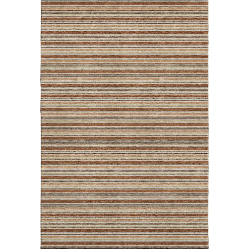 Luxury Washable Indoor/Outdoor Soft Essentials SE2 Orange 5' x 7'6" Rug
