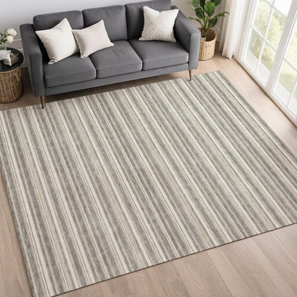Luxury Washable Indoor/Outdoor Soft Essentials SE2 Brown 5' x 7'6" Rug