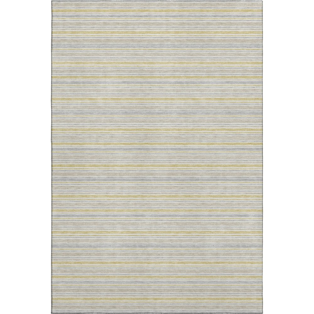 Luxury Washable Indoor/Outdoor Soft Essentials SE2 Gold 5' x 7'6" Rug