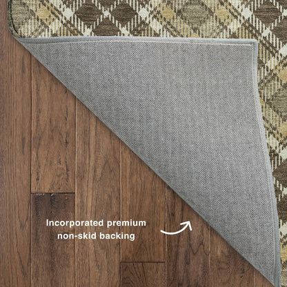 Luxury Washable Indoor/Outdoor Soft Essentials SE3 Brown 2'6" x 3'10" Rug