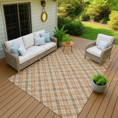 Luxury Washable Indoor/Outdoor Soft Essentials SE3 Orange 3' x 5' Rug