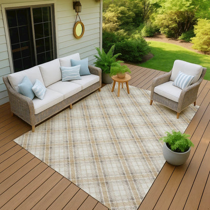Luxury Washable Indoor/Outdoor Soft Essentials SE3 Ivory 3' x 5' Rug