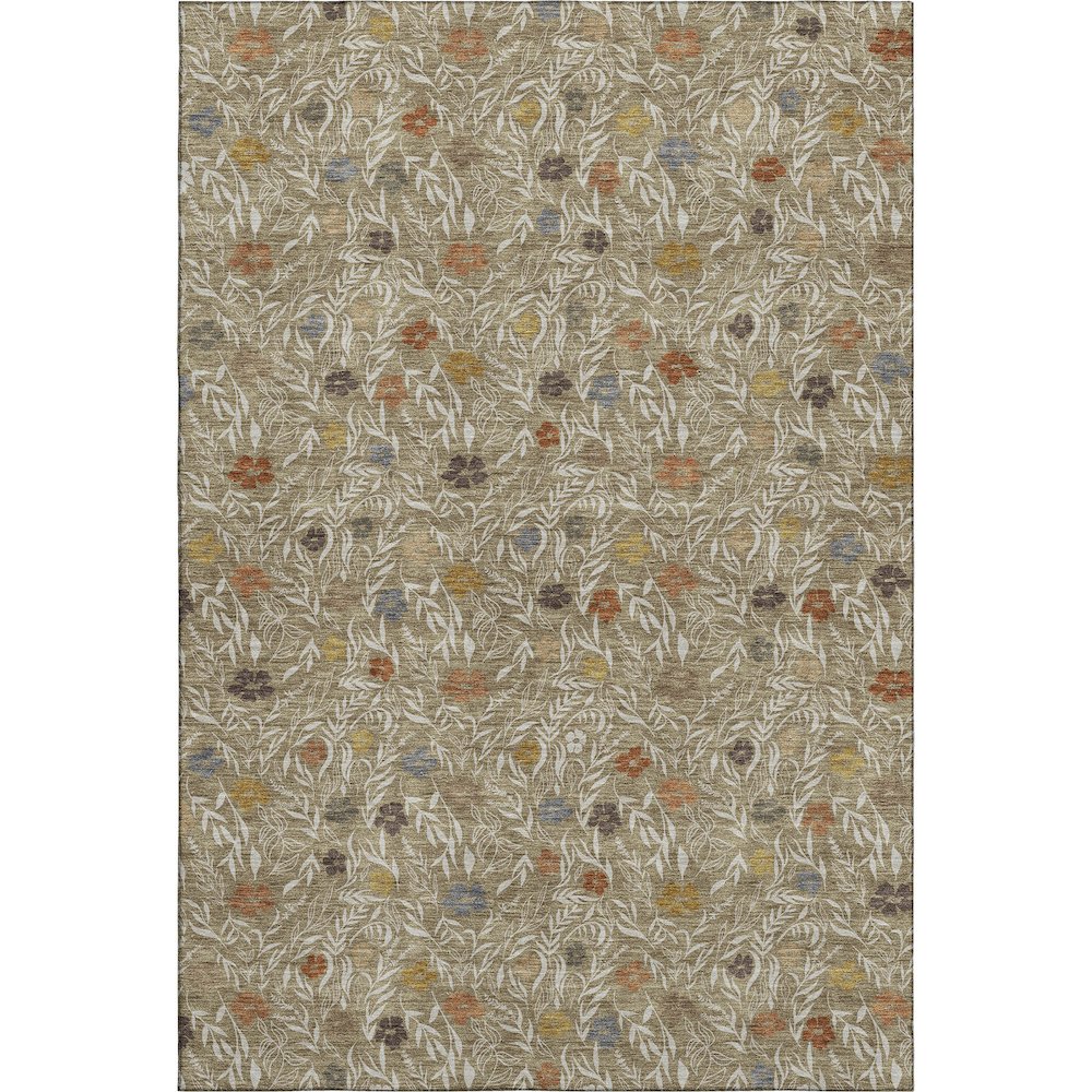 Luxury Washable Indoor/Outdoor Soft Essentials SE4 Brown 5' x 7'6" Rug