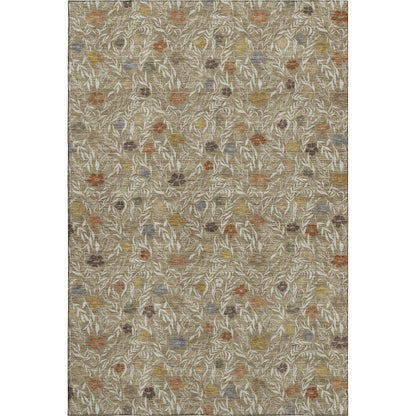 Luxury Washable Indoor/Outdoor Soft Essentials SE4 Brown 5' x 7'6" Rug