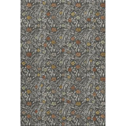 Luxury Washable Indoor/Outdoor Soft Essentials SE4 Gray 5' x 7'6" Rug