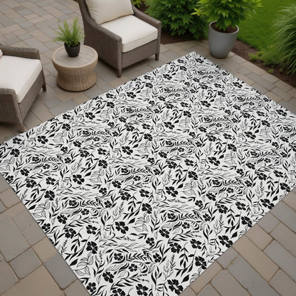 Luxury Washable Indoor/Outdoor Soft Essentials SE4 Ivory 3' x 5' Rug