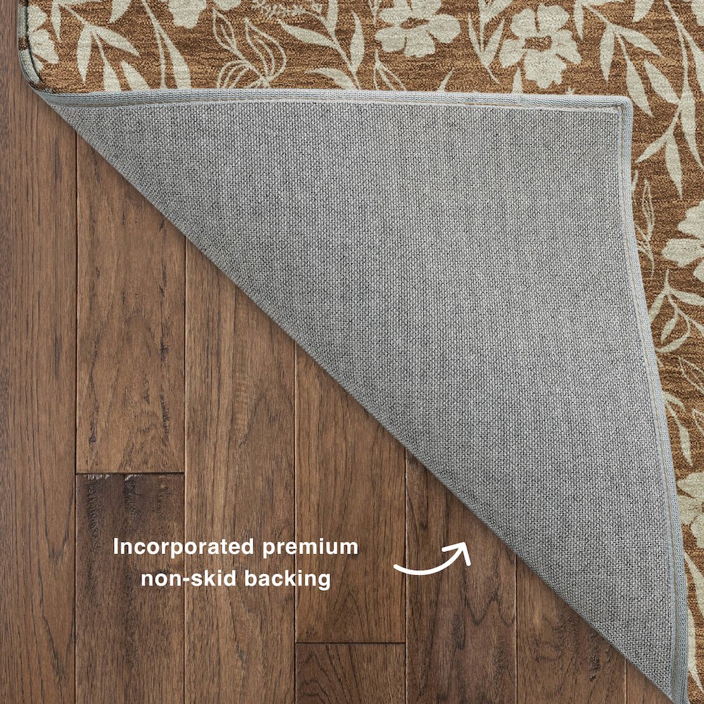 Luxury Washable Indoor/Outdoor Soft Essentials SE4 Orange 2'6" x 3'10" Rug