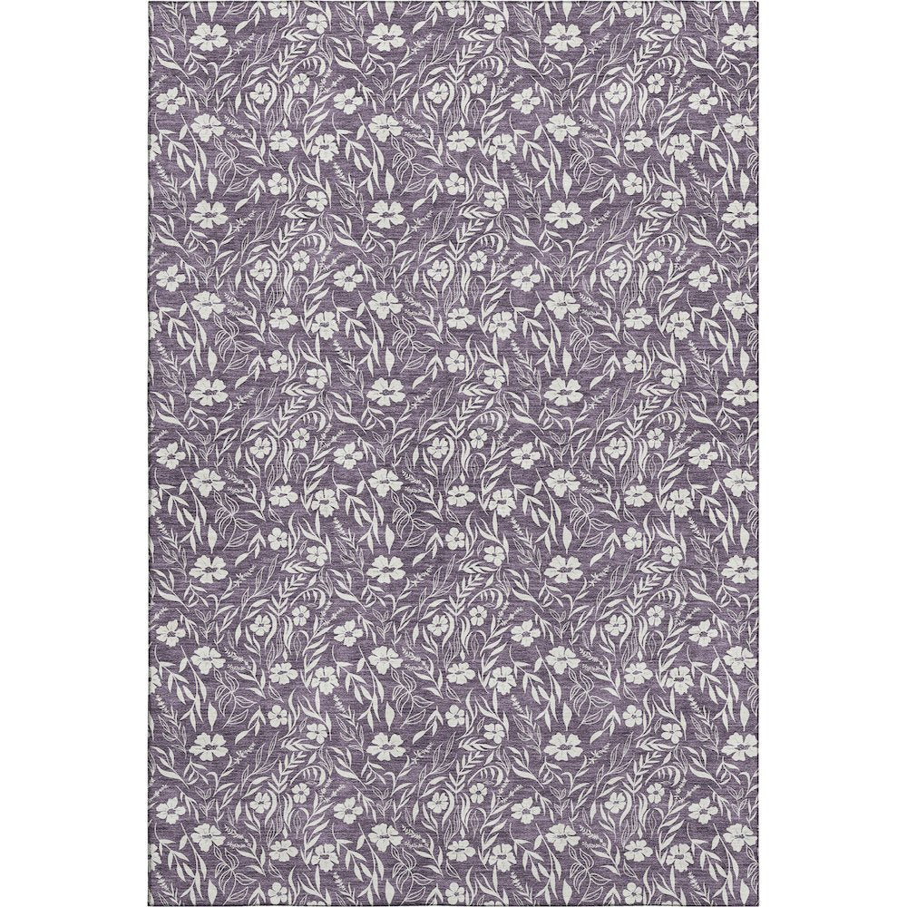 Luxury Washable Indoor/Outdoor Soft Essentials SE4 Purple 5' x 7'6" Rug