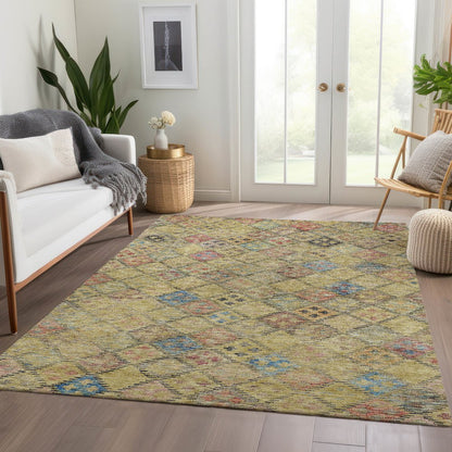 Luxury Washable Indoor/Outdoor Solace Gold 5' x 7'6" Rug