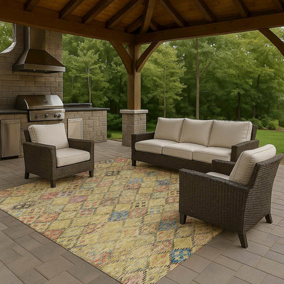 Luxury Washable Indoor/Outdoor Solace Gold 5' x 7'6" Rug
