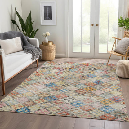 Luxury Washable Indoor/Outdoor Solace Paprika 5' x 7'6" Rug