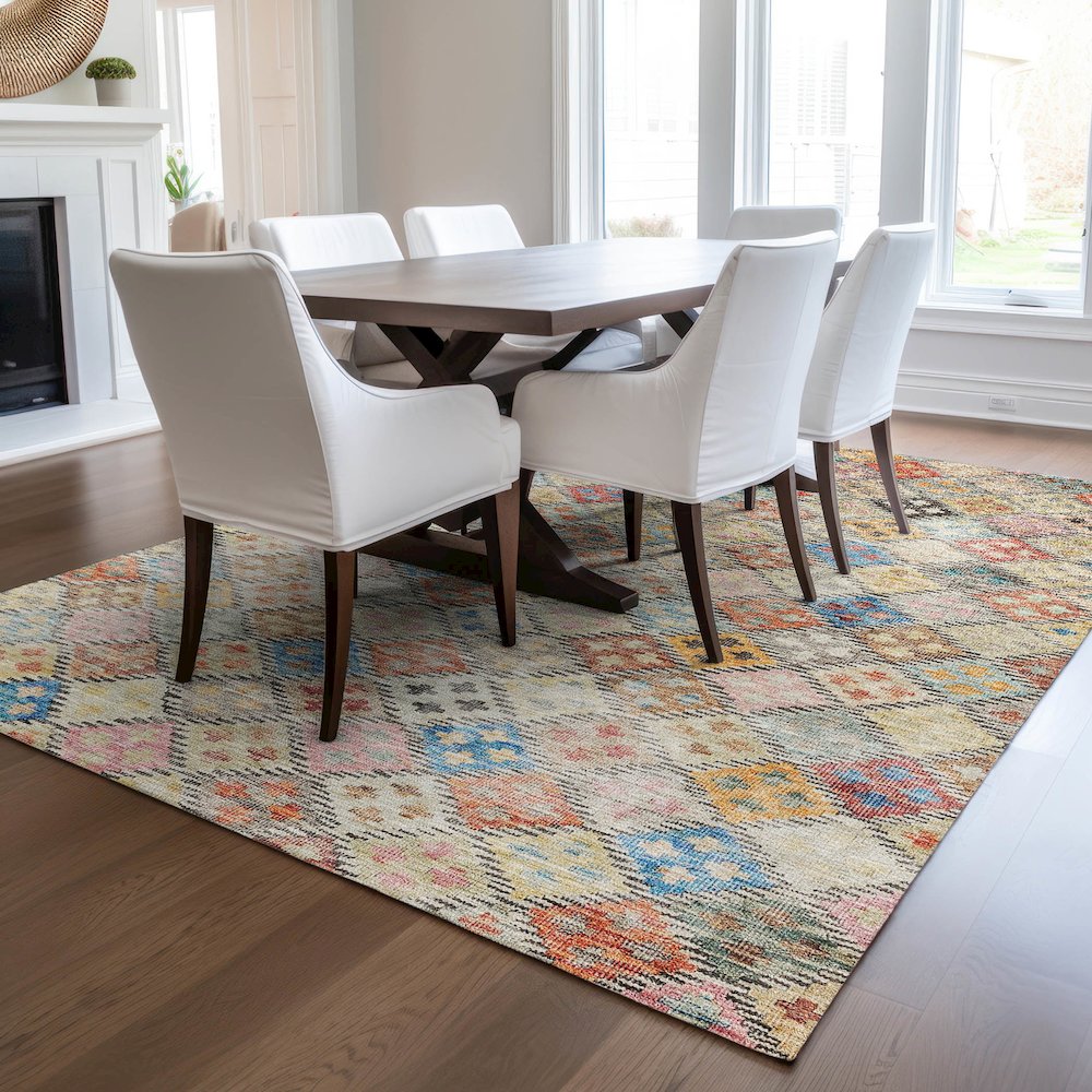 Luxury Washable Indoor/Outdoor Solace Paprika 5' x 7'6" Rug