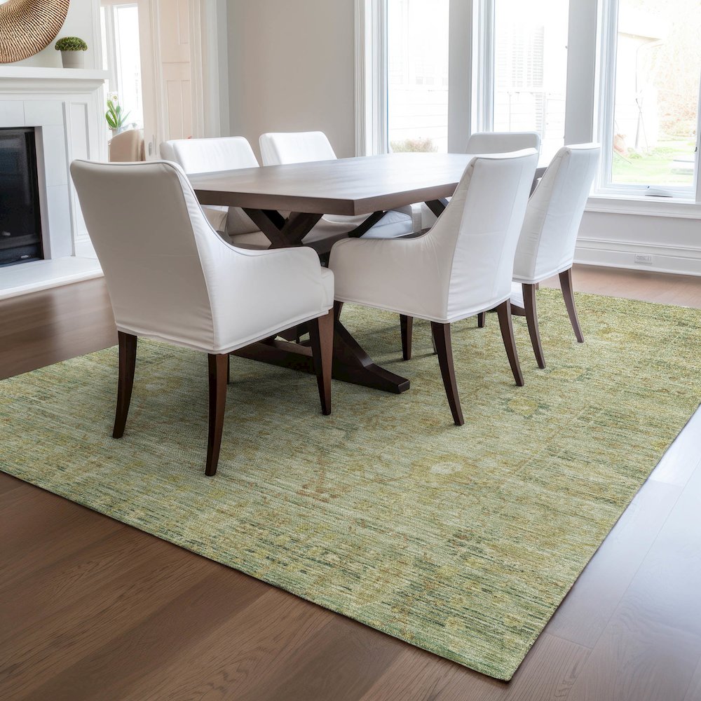 Luxury Washable Indoor/Outdoor Solace Sage 5' x 7'6" Rug