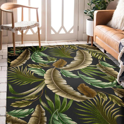 Indoor/Outdoor Tropics TC1 Black Washable 3' x 5' Rug
