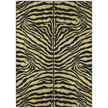 Indoor/Outdoor Mali ML1 Gold Washable 5' x 7'6" Rug