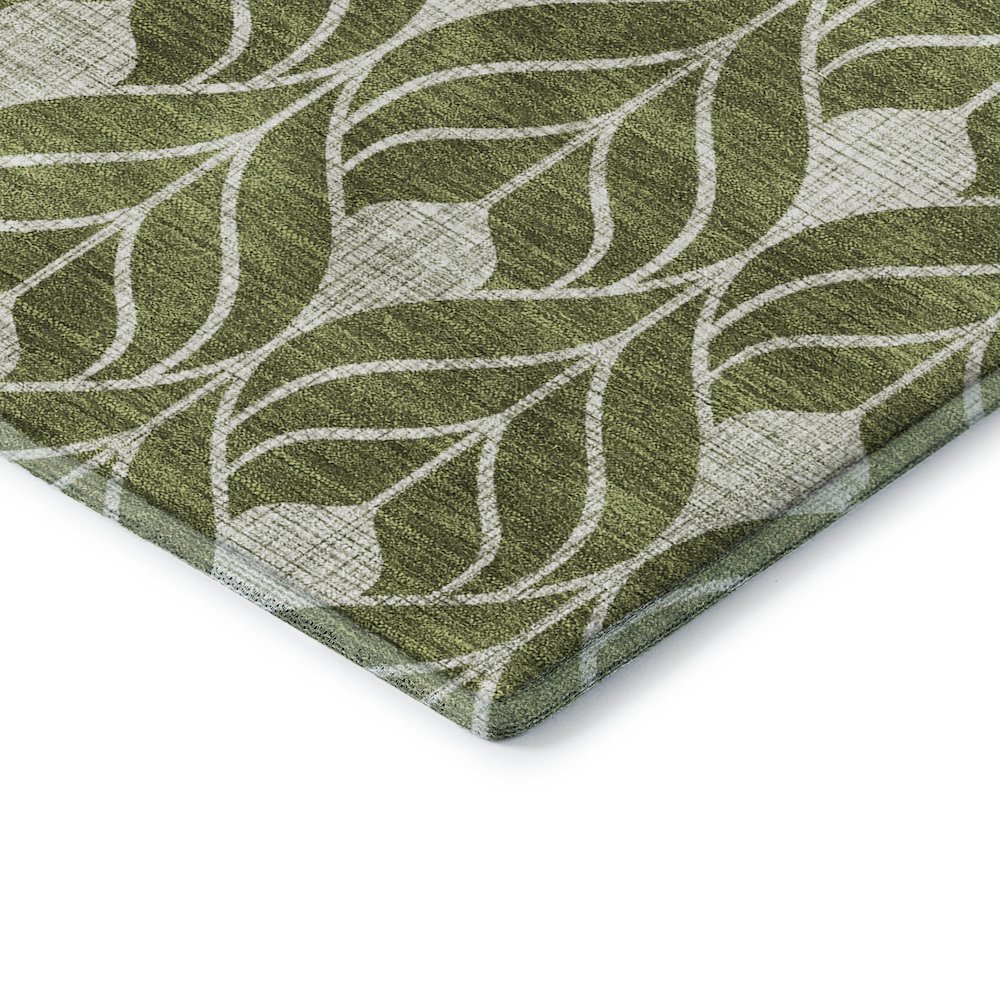 Luxury Washable Indoor/Outdoor The Reserve Olive 2'6" x 3'10" Rug