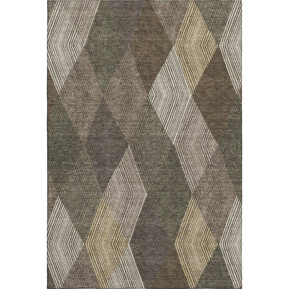 Luxury Washable Indoor/Outdoor The Reserve Brown 5' x 7'6" Rug
